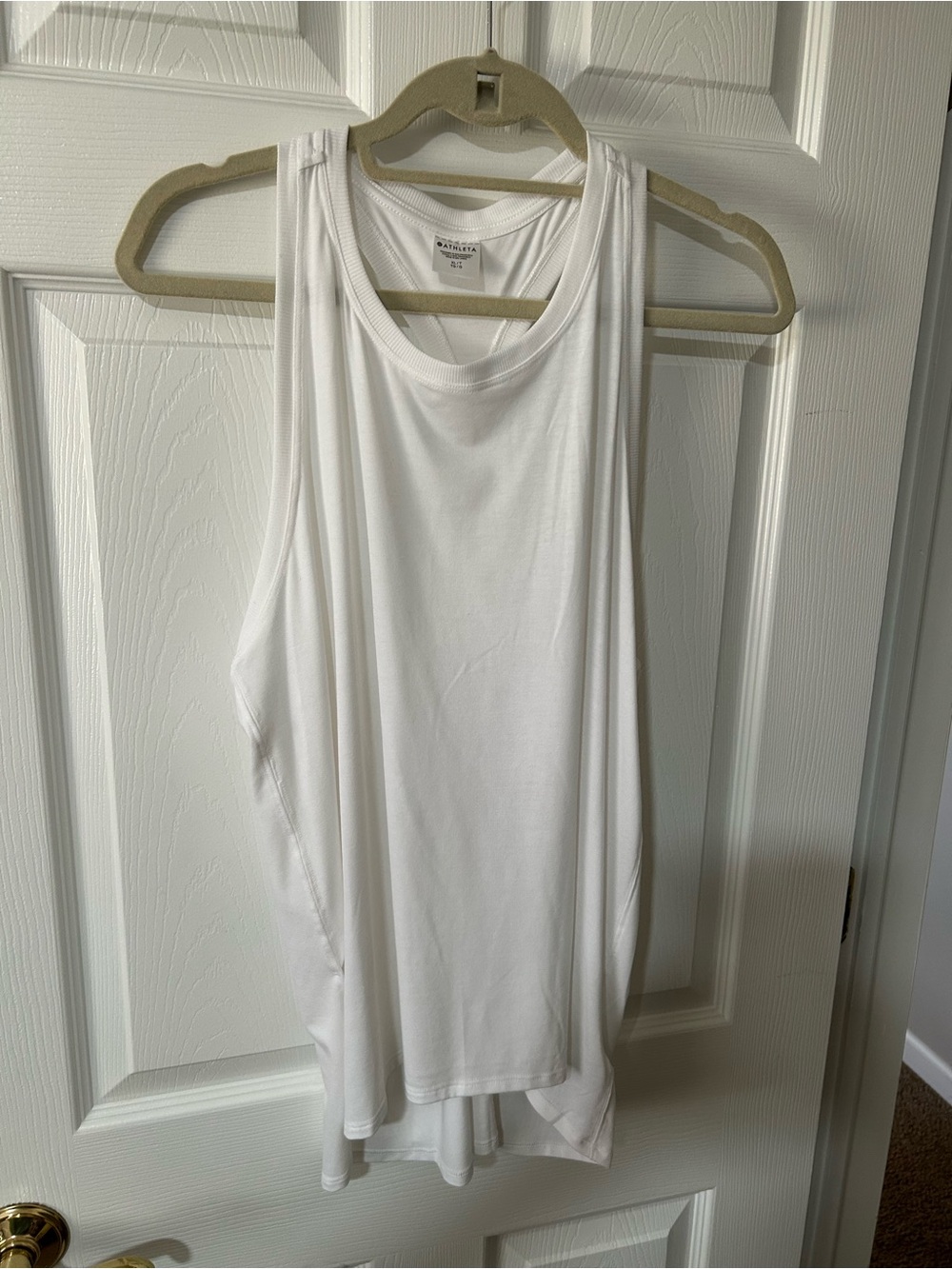 Athleta White Athletic Racerback Tank XL
